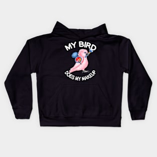 My Bird Does My Makeup Kids Hoodie